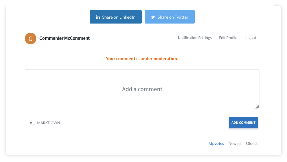 Comment Screenshot