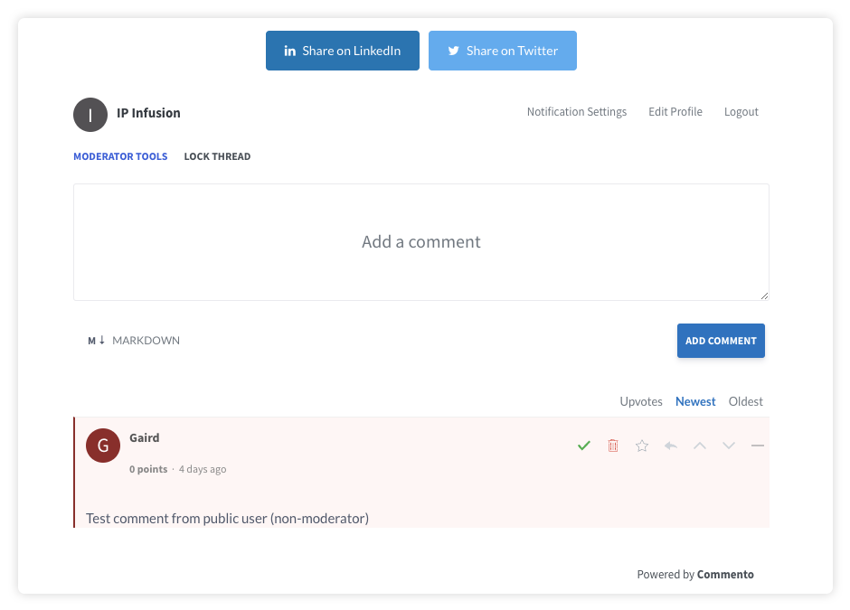 Comment Screenshot
